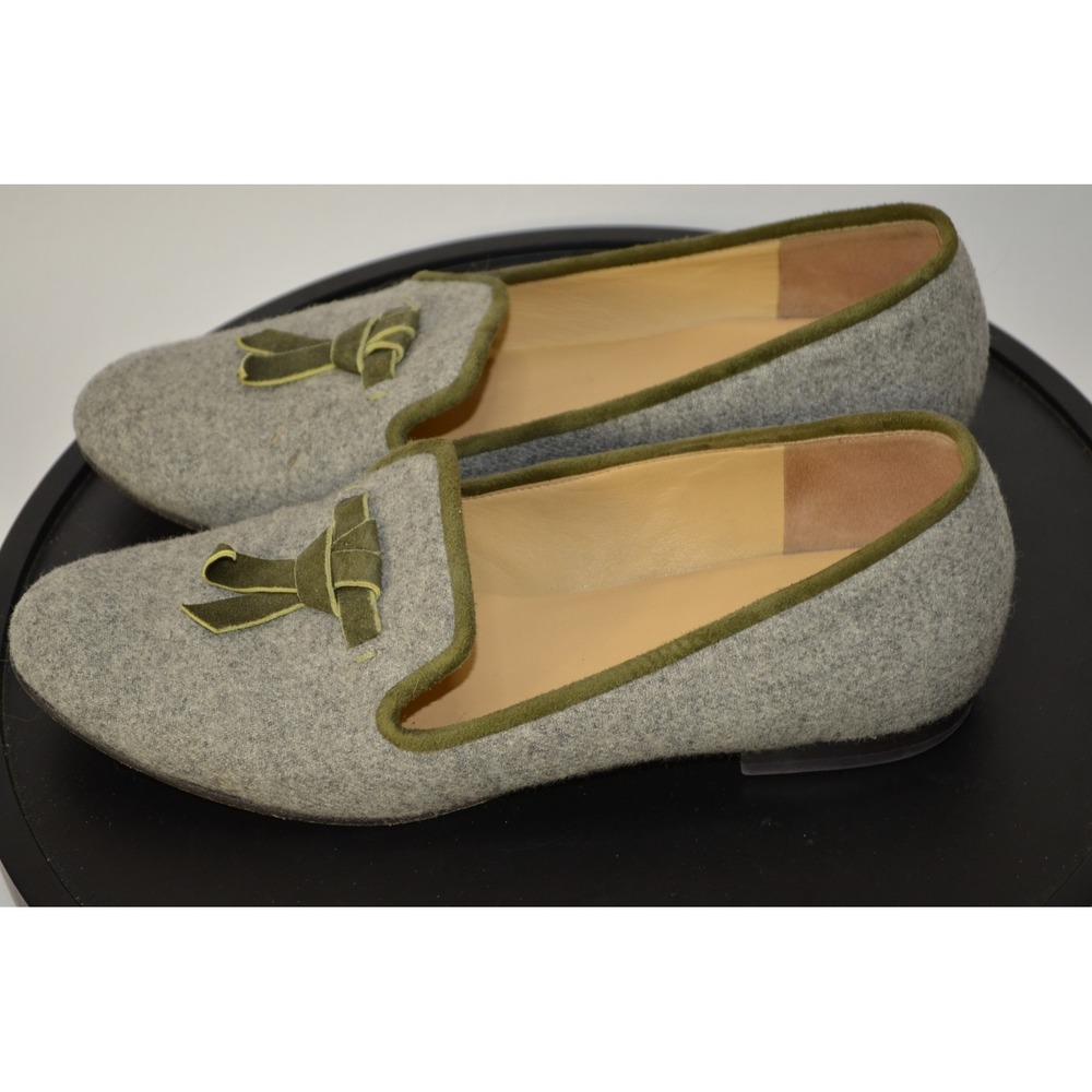 Cole Haan Sabrina Tassel Flannel Loafer Shoes Women's 7.5 B Gray / Green - Picture 4 of 7